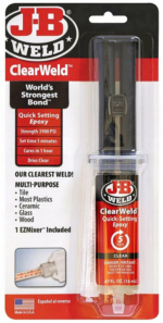 J-B WELD 50114 čiré rychloschnoucí epoxidové lepidlo ClearWeld ( 14ml ) + mix aplikátor